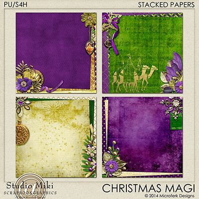 Christmas Magi Stacked Papers