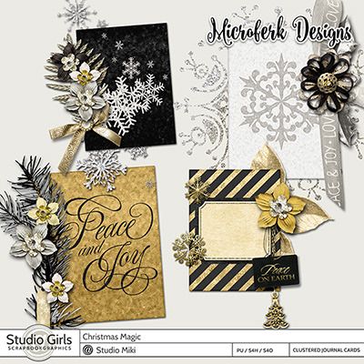 Christmas Magic Clustered Journal Cards