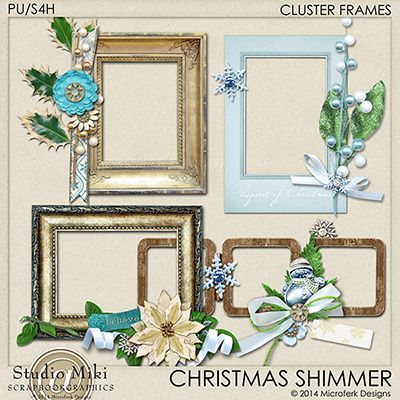 Christmas Shimmer Clustered Frames