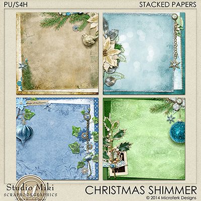 Christmas Shimmer Stacked Papers