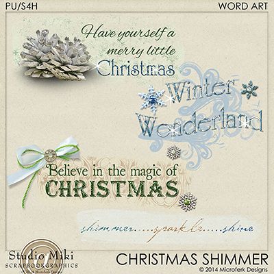Christmas Shimmer Word Art