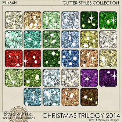 Chrsitmas Trilogy 2014 Glitter Styles