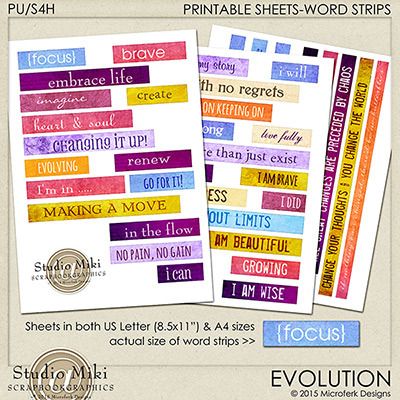 Evolutionw Printable Sheets