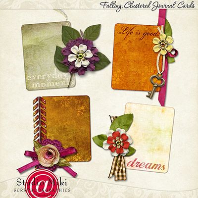 Falling Clustered Journal Cards