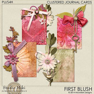 First Blush Clustered Journal Cards