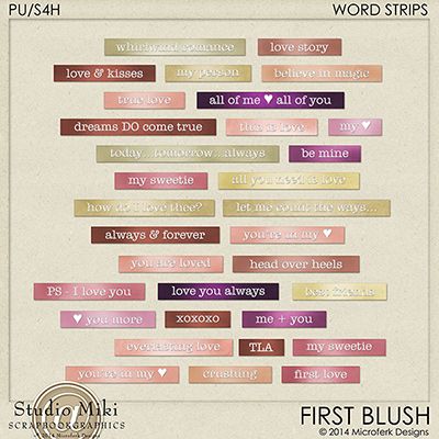 First Blush Word Strips