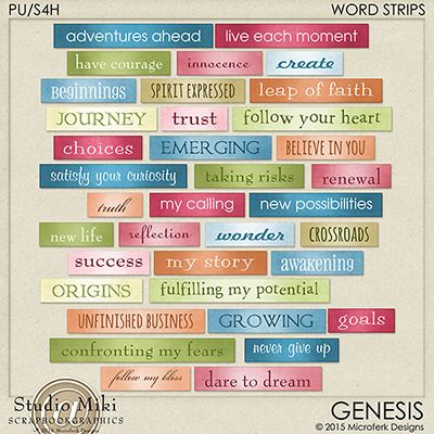 Genesis Word Strips