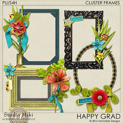 Happy Grad Clustered Frames
