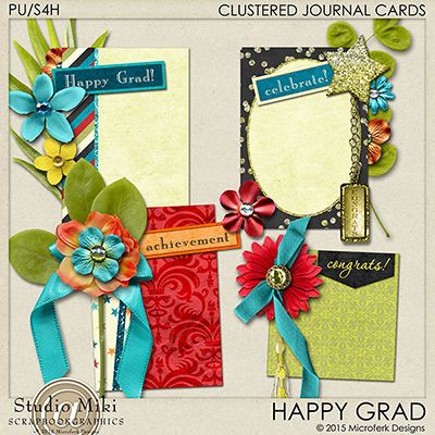 Happy Grad Clustered Journal Cards