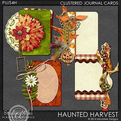 Haunted Harvest Clustered Journal Cards