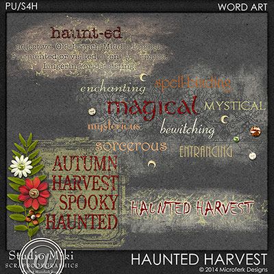 Haunted Harvest Word Art