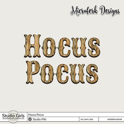 Hocus-Pocus Wooden Alphas