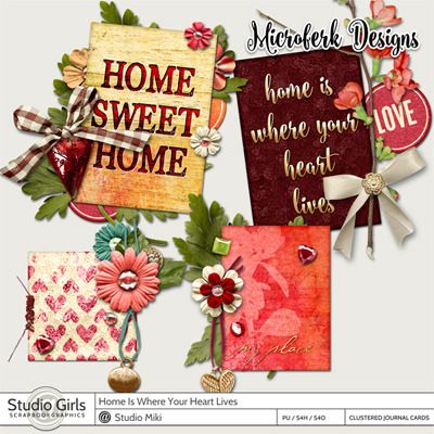 Home Is Where Your Heart Lives Clustered Journal Cards