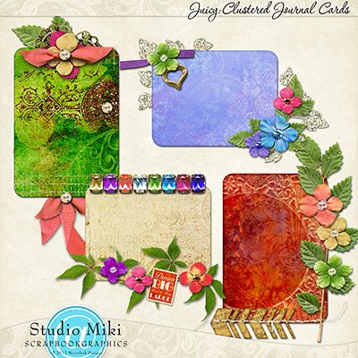 Juicy Clustered Journal Cards