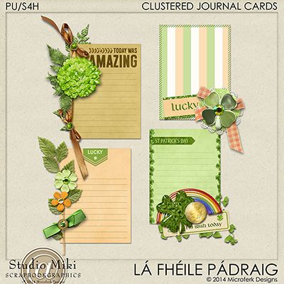 La Fheile Padraig Clustered Journal Cards