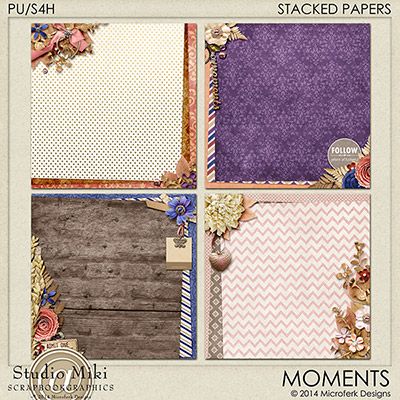 Moments Stacked Papers