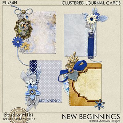 New Beginnings Clustered Journal Cards