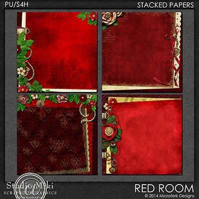 Red Room Stacked Papers