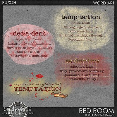 Red Room Word Art