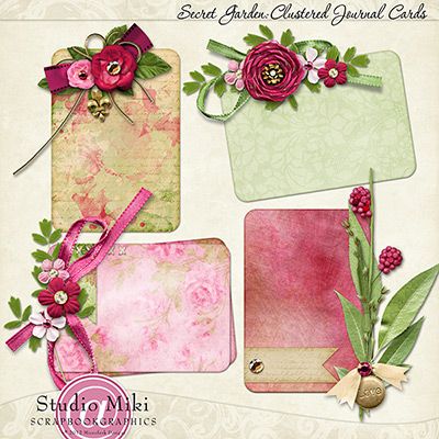 Secret Garden Clustered Journal Cards