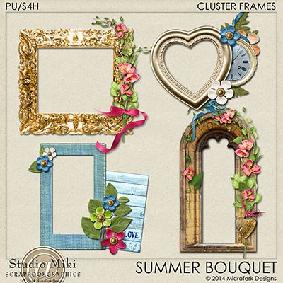 Summer Bouquet Clustered Frames