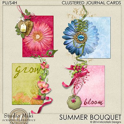 Summer Bouquet Clustered Journal Cards
