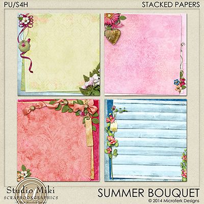 Summer Bouquet Stacked Papers