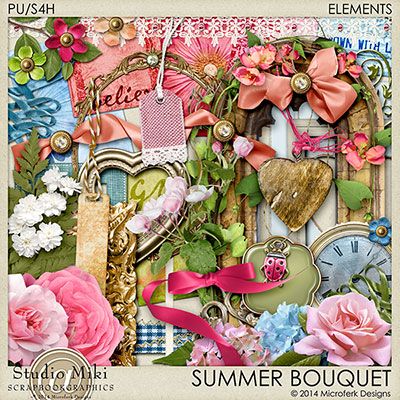 Summer Bouquet Elements