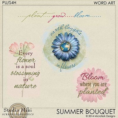 Summer Bouquet Quote Art
