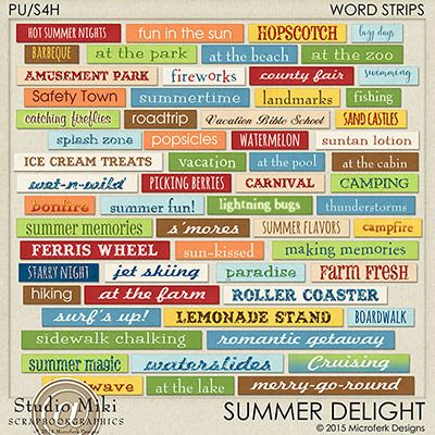 Summer Delight Word Strips