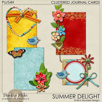 Summer Delight Clustered Journal Cards