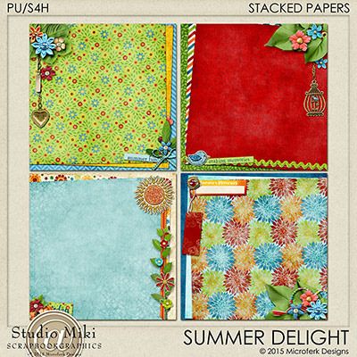 Summer Delight Stacked Papers