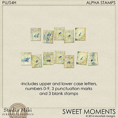Sweet Moments Alpha Stamps