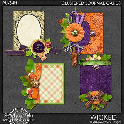 Wicked Clustered Journal Cards