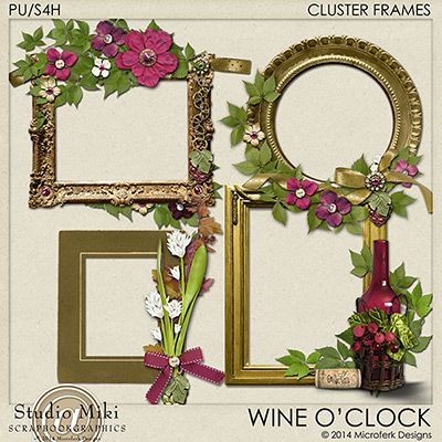 Wine O'Clock Clustered Frames