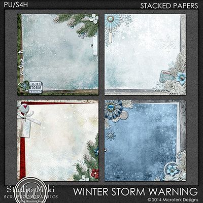 Winter Storm Warning Stacked Papers