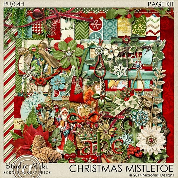 Christmas Mistletoe Page Kit