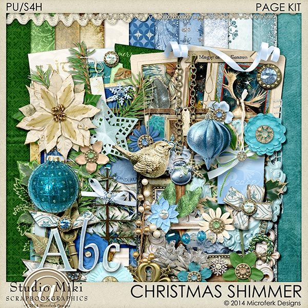 Christmas Shimmer Page Kit