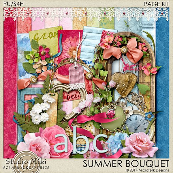 Summer Bouquet Page Kit