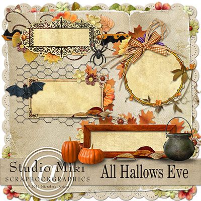 All Hallows Eve Clustered Journal Cards