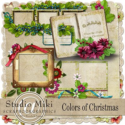 Colors of Christmas Clustered Frames