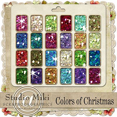 Colors of Christmas Glitter Styles