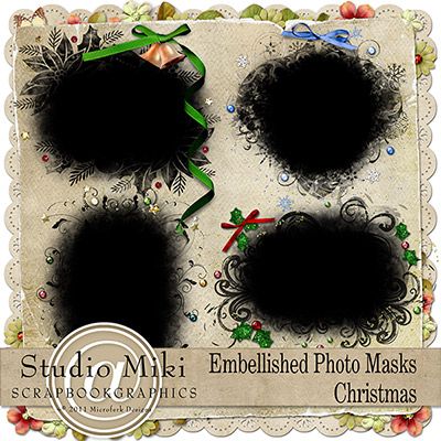 Embellished Photo Masks Christmas
