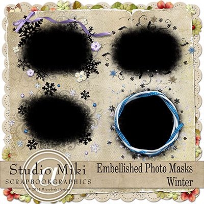 Embellished Photo Masks Winter