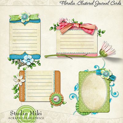 Floralia Clustered Journal Cards