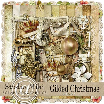 Gilded Christmas Page Kit