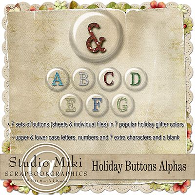 Holiday Alpha Buttons