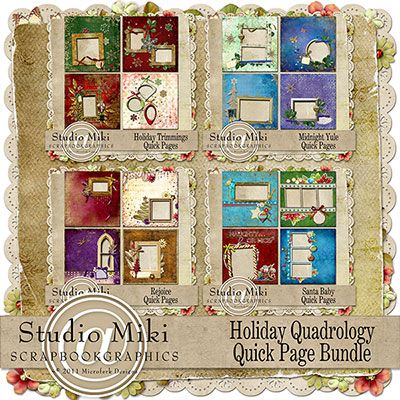 Holiday Quadralogy  Quicik Page Bundle