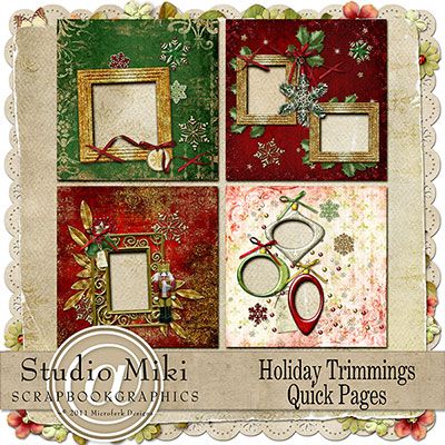 Holiday Trimmings Quick Pages