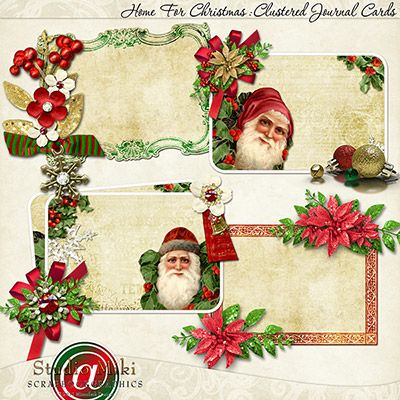 Home for Christmas Clustered Journal Cards